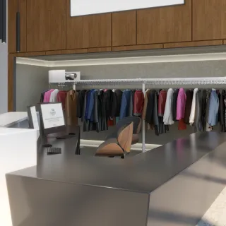 Cloack room conveyor system
