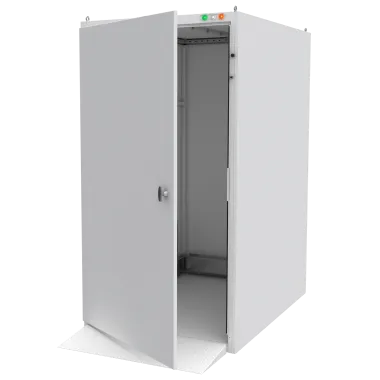 RFID cabinet for bulk reading of textile trolleys and pallets