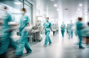 Hospital staff corridor